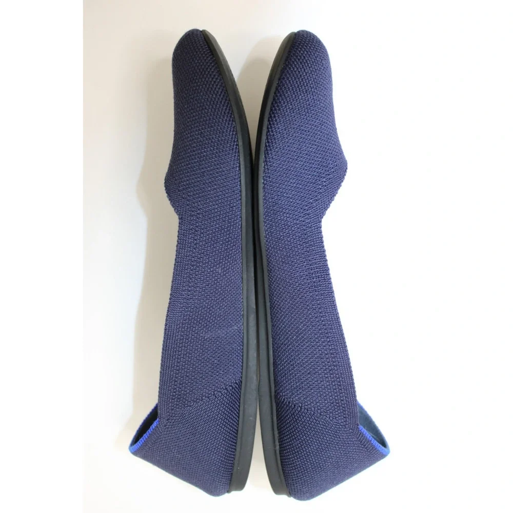 Rothy's The Flat Shoes Womens Size 9 Blue Knit Ballet Flats Washable Casual
